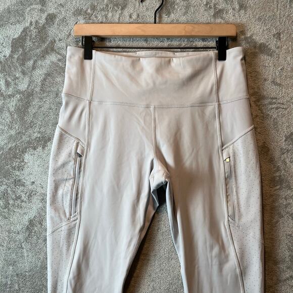 Athleta Rainier High Rise Leggings Size Large Gray Speckled‎ Reflective - Picture 2 of 8